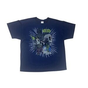 Star Wars Graphic T-Shirt Luke Yoda Vader Chewbacca Navy Fruit of the Loom‎ XL